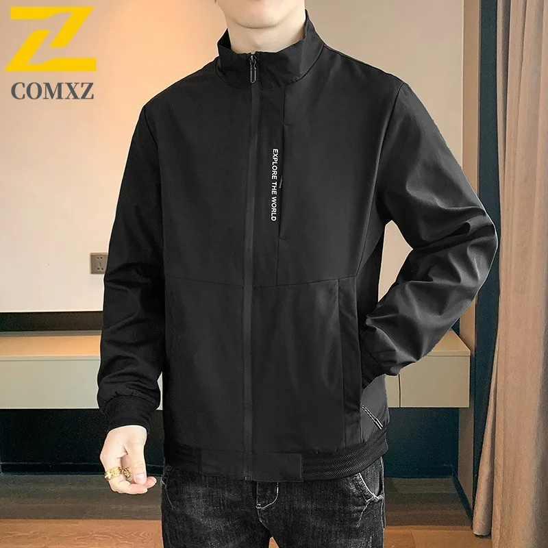 COMXZ Мужская куртка 2022, осенняя повседневная облегающая куртка с воротником-стойкой и вышивкой, легкое ветрозащитное пальто для кемпинга, деловая верхняя одежда
COMXZ Мужская куртка 2022, осенняя повседневная облегающая куртка с воротником-стойкой и вышивкой, легкое ветрозащитное пальто для кемпинга, деловая верхняя одежда