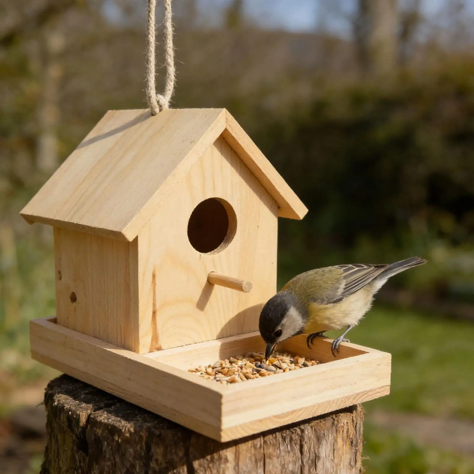 Bird House for Outside Decorative with Lanyard Wooden for Robin Yard Tree
Bird House for Outside Decorative with Lanyard Wooden for Robin Yard Tree