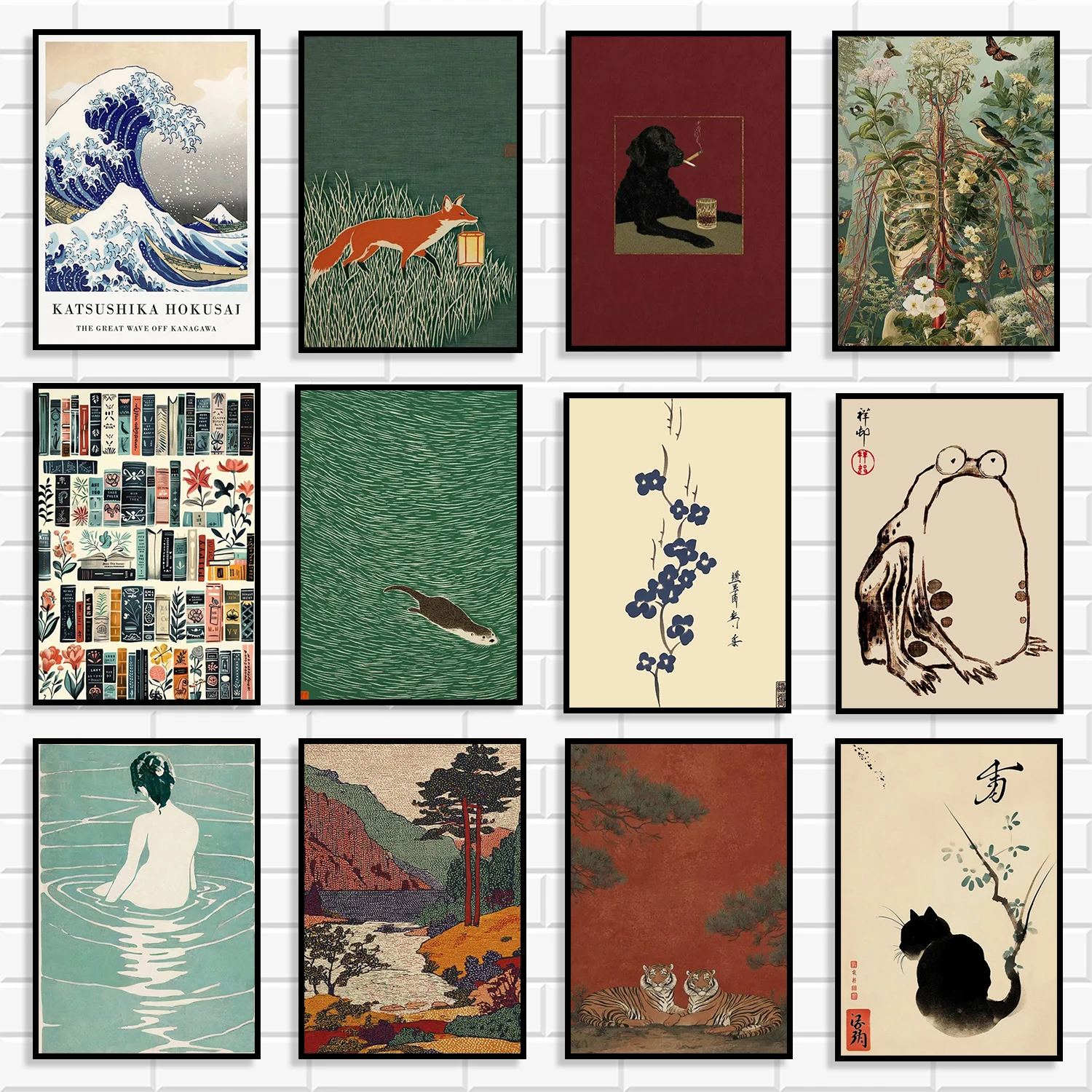 Vintage Japanese Aesthetic Canvas Posters Retro Ukiyo-e Woodblock Prints Animal & Nature Wall Art for Japandi Room Decor
Vintage Japanese Aesthetic Canvas Posters Retro Ukiyo-e Woodblock Prints Animal & Nature Wall Art for Japandi Room Decor