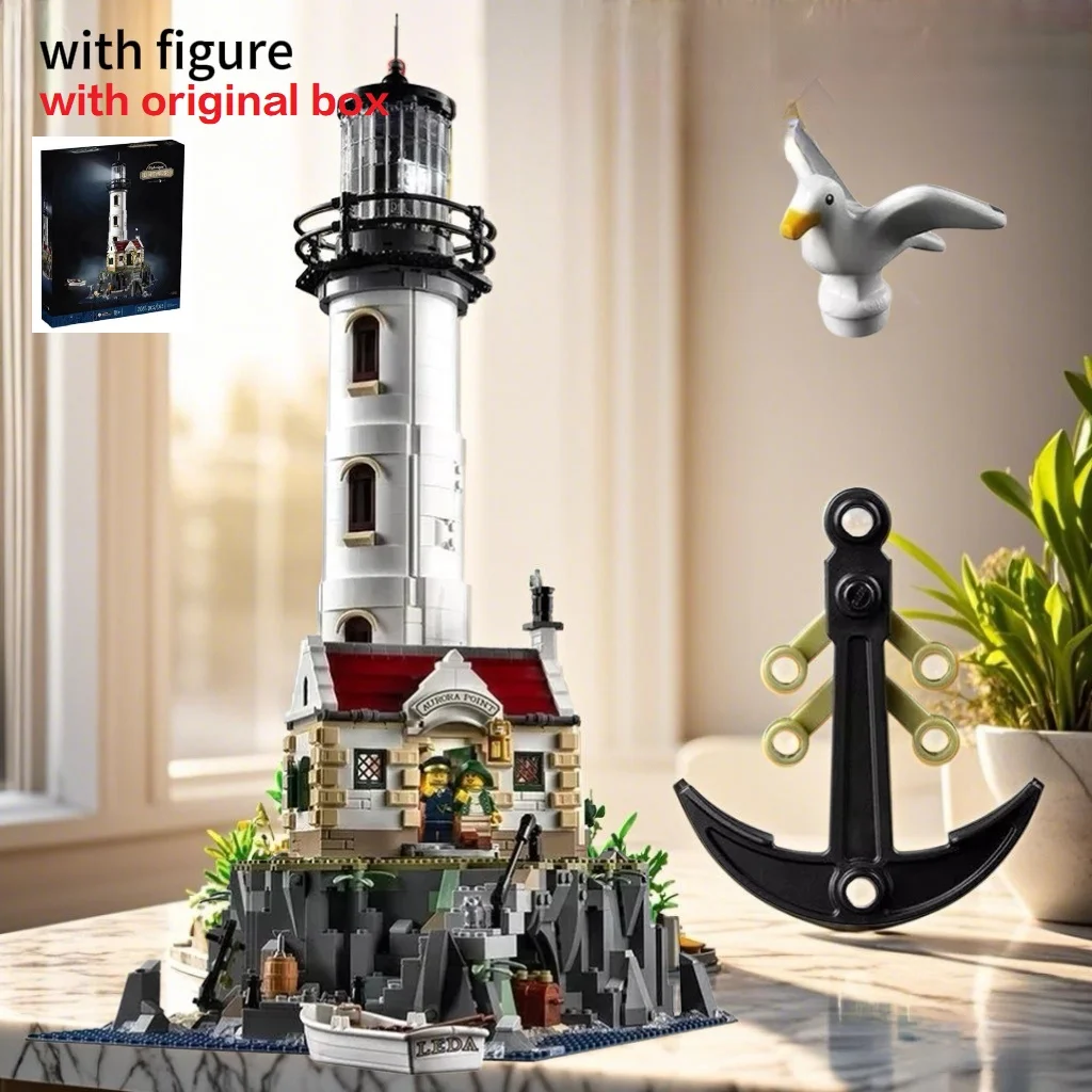 Электрический маяк с оригинальной коробкой 21335 2065 шт. Модель строительного блока Моторизованные кирпичи Игрушки для детей Рождественские подарки
Электрический маяк с оригинальной коробкой 21335 2065 шт. Модель строительного блока Моторизованные кирпичи Игрушки для детей Рождественские подарки