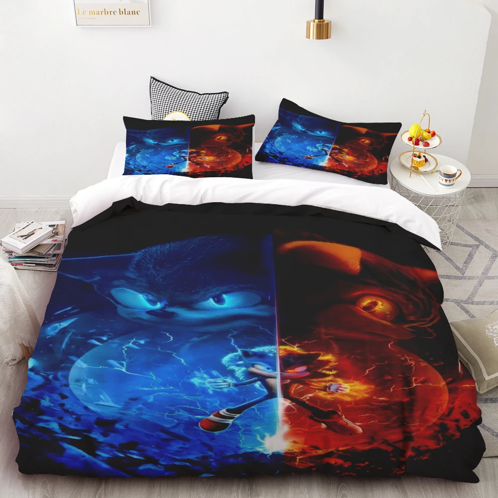 Комплект постельного белья Sonic: пододеяльник с мультяшным принтом Ежика, три предмета, подарки Sonic для детей и подростков
Комплект постельного белья Sonic: пододеяльник с мультяшным принтом Ежика, три предмета, подарки Sonic для детей и подростков