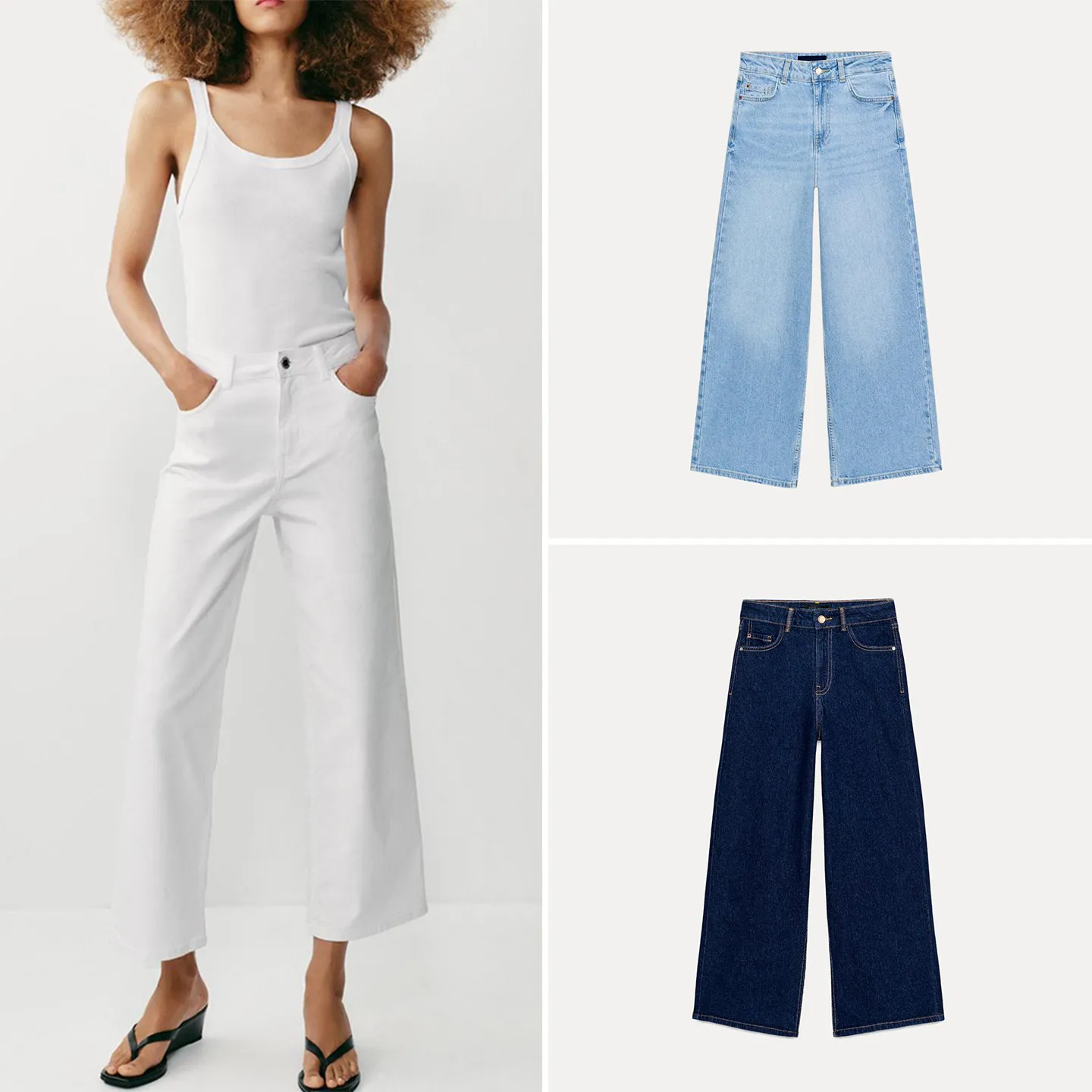High Waist Wide Leg Jeans Women's Fashionable Comfortable Casual Summer Denim Pants Standard Fit Natural Waist Button Closure
High Waist Wide Leg Jeans Women's Fashionable Comfortable Casual Summer Denim Pants Standard Fit Natural Waist Button Closure