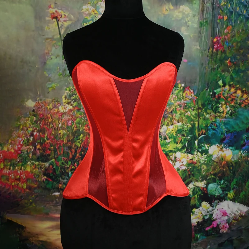 Women's Satin Overbust Corsets and Bustiers Black Red White Bridal Corset Tops Sexy Lingerie Body Shaper корсет женский Plus
Women's Satin Overbust Corsets and Bustiers Black Red White Bridal Corset Tops Sexy Lingerie Body Shaper корсет женский Plus
