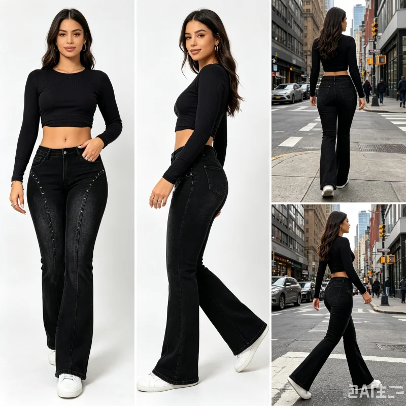 High Waist Rivet Flare Jeans Women Black Washed Stretch Denim Bootcut Pants Vintage Y2K Slim Bell Bottom Casual Street Trousers
High Waist Rivet Flare Jeans Women Black Washed Stretch Denim Bootcut Pants Vintage Y2K Slim Bell Bottom Casual Street Trousers