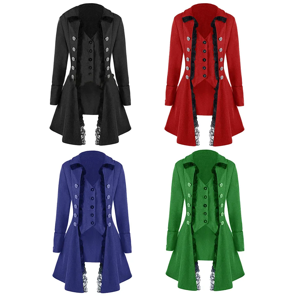 Gothic Victorian Pirate Tail Women's Fake Two-Piece Lace Trim Jacket Medieval Halloween Costume Fantasy Ladies Fashion
Gothic Victorian Pirate Tail Women's Fake Two-Piece Lace Trim Jacket Medieval Halloween Costume Fantasy Ladies Fashion