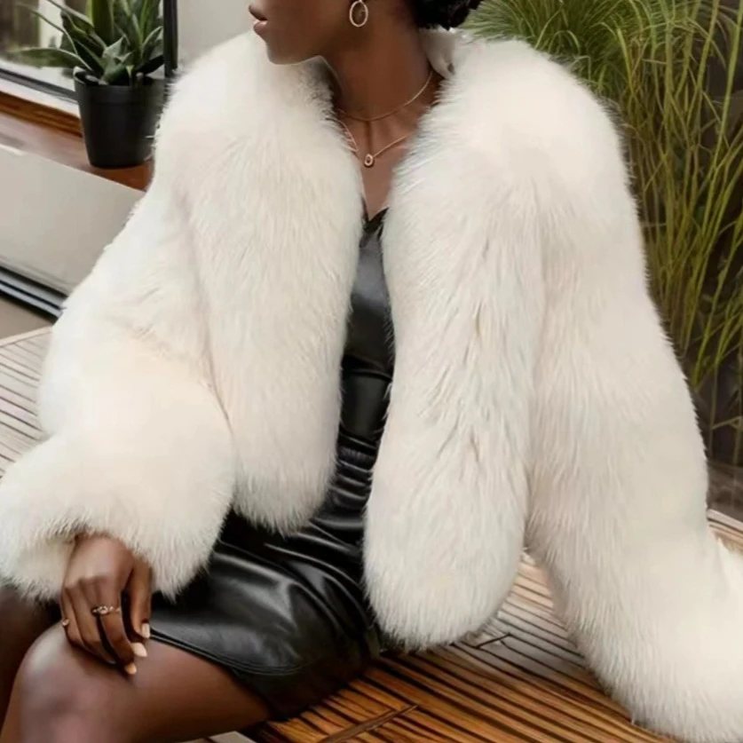 Faux Fur Coat Women Casual Jacket Pocket Round Neck Long Sleeve Open Stitch Loose Y2k Thick Warm Jackets Street Wear 2025 Autumn
Faux Fur Coat Women Casual Jacket Pocket Round Neck Long Sleeve Open Stitch Loose Y2k Thick Warm Jackets Street Wear 2025 Autumn