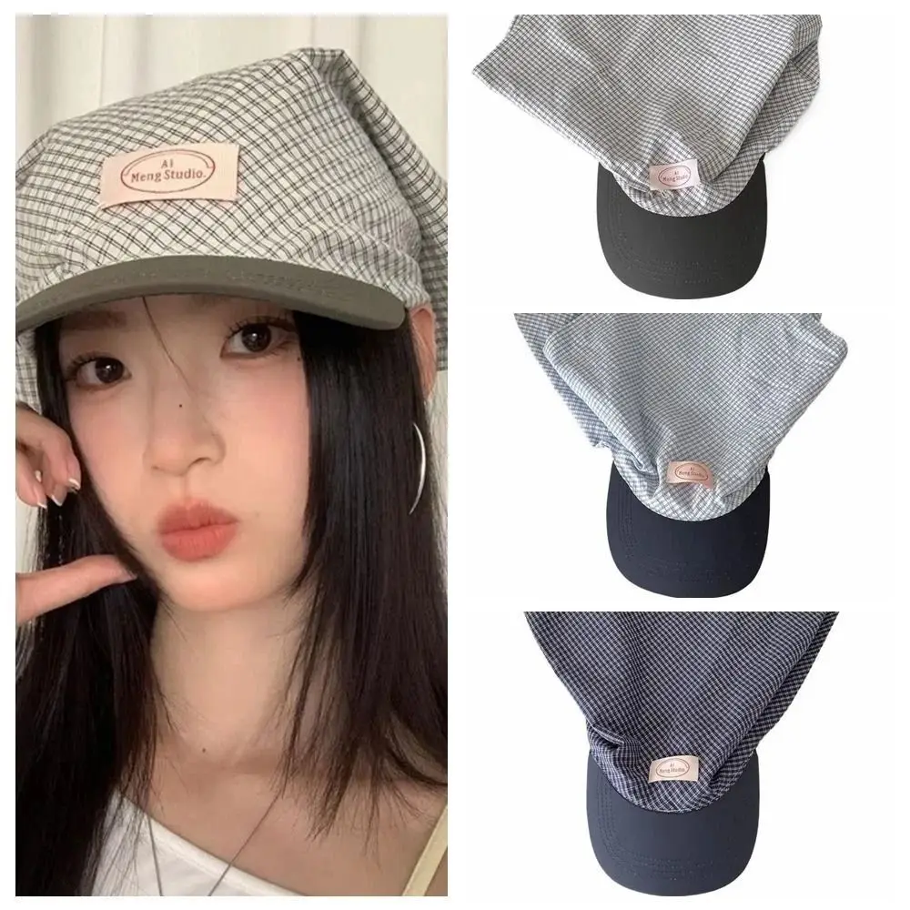 Fashion Sun Protection Plaid Headscarf Caps Breathable Adjustable Peaked Cap Quick Drying Anti-UV Sun Hat
Fashion Sun Protection Plaid Headscarf Caps Breathable Adjustable Peaked Cap Quick Drying Anti-UV Sun Hat