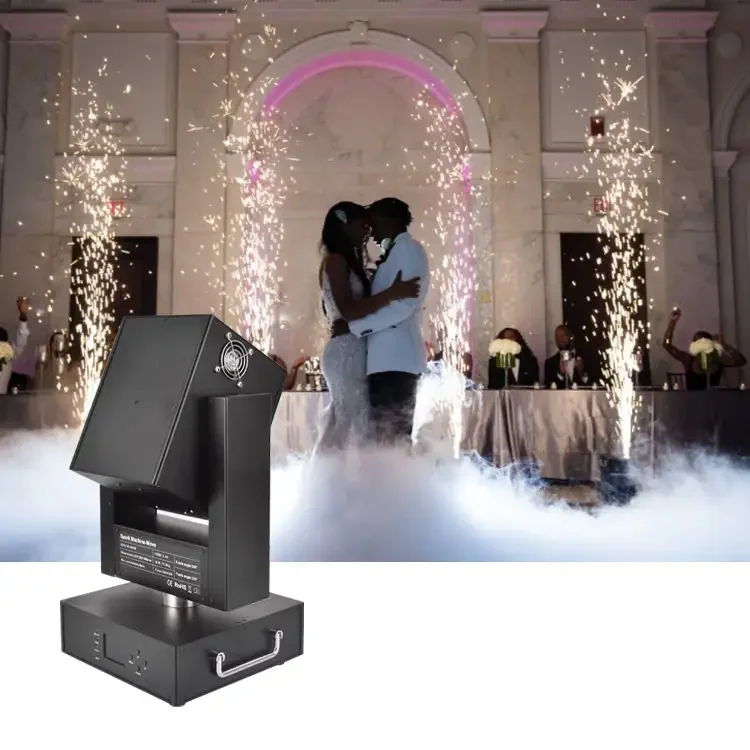 750W DMX Rotating Sparkler Machine Moving Head Cold Spark Machine Indoor Spin Mooving Spark Machine for Wedding
750W DMX Rotating Sparkler Machine Moving Head Cold Spark Machine Indoor Spin Mooving Spark Machine for Wedding