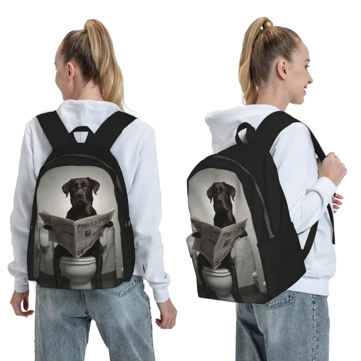 Chocolate Labrador Reading A Newspaper Backpack Student BookBag Kids School Bag Computer Shoulder Bags for Men Women
Chocolate Labrador Reading A Newspaper Backpack Student BookBag Kids School Bag Computer Shoulder Bags for Men Women