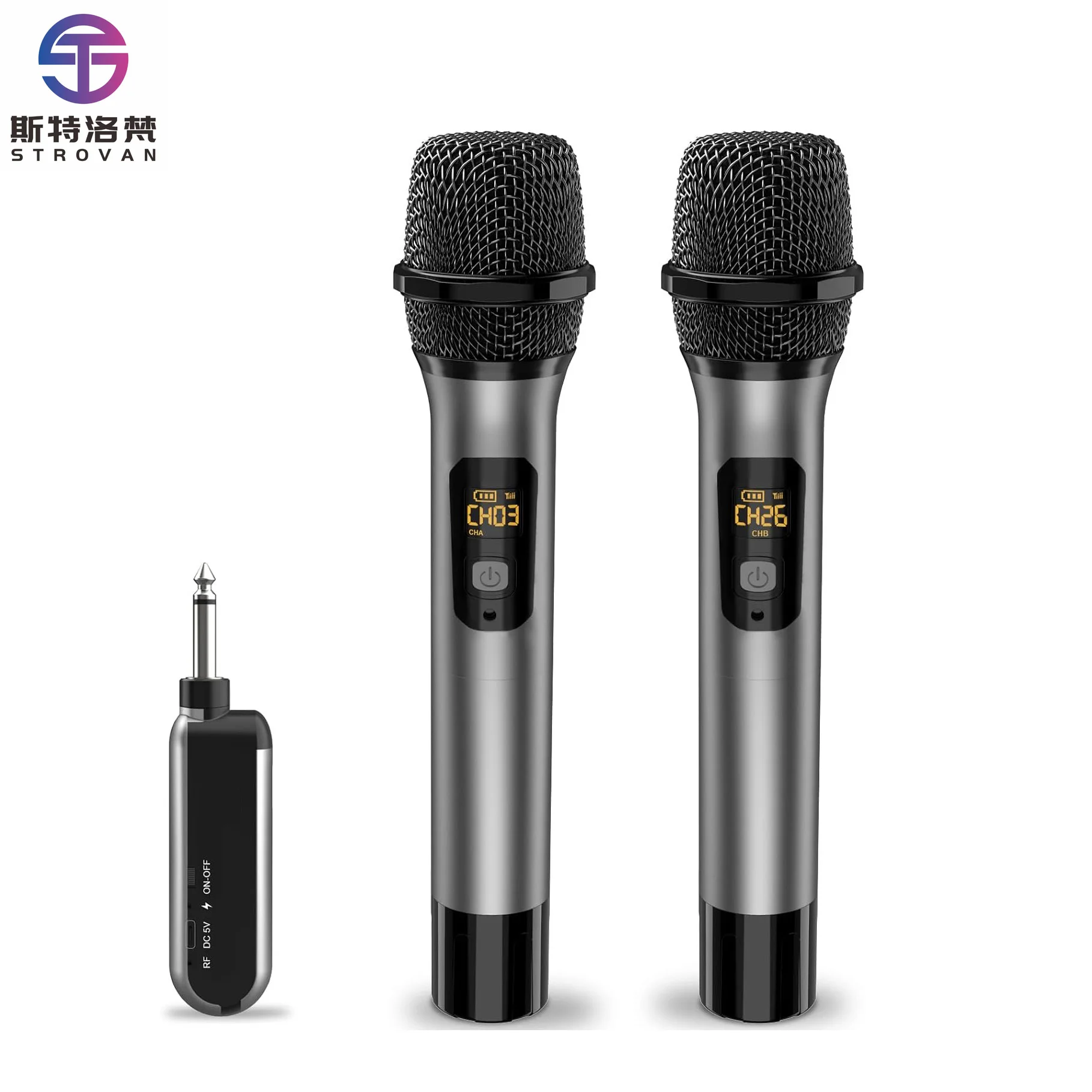 Wireless Microphone for Video Recording Cordless Microphone Uhf Wireless Handheld Microphone Set with Rechargeable Receiver
Wireless Microphone for Video Recording Cordless Microphone Uhf Wireless Handheld Microphone Set with Rechargeable Receiver