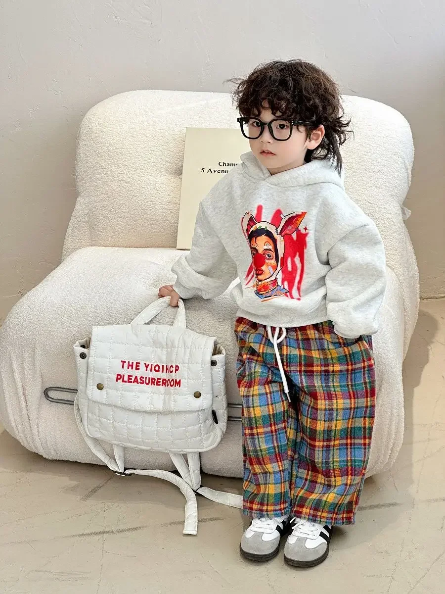 Boys 2pcs Sets Hooded Plus Velvet Cute Thick Coat Jacket Stripe Pants Pullovers Sports Suit Fashion Winter Fall Warm Kids Cotton
Boys 2pcs Sets Hooded Plus Velvet Cute Thick Coat Jacket Stripe Pants Pullovers Sports Suit Fashion Winter Fall Warm Kids Cotton