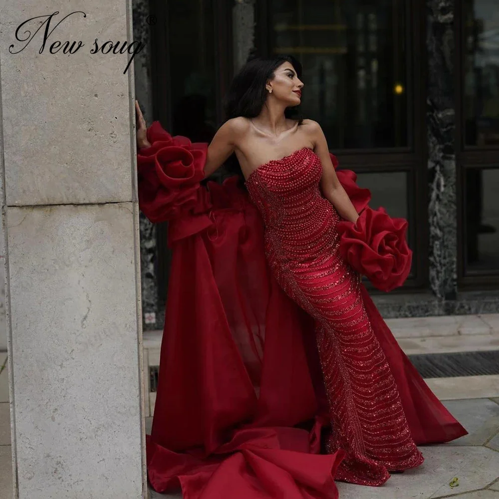Burgundy Beading Evening Dresses Arabic Off Shoulder Flowers Mermaid Engagement Dress Dubai Bride Party Gowns Vestidos De Gala
Burgundy Beading Evening Dresses Arabic Off Shoulder Flowers Mermaid Engagement Dress Dubai Bride Party Gowns Vestidos De Gala
