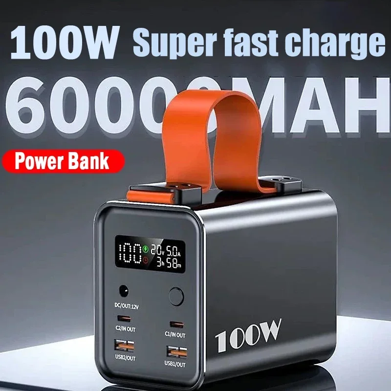 Best Selling 60000mAh Power Bank Station PD100W Portable Power Bank Outdoor Energy Solar Generator for Camping Phone Fast Charge
Best Selling 60000mAh Power Bank Station PD100W Portable Power Bank Outdoor Energy Solar Generator for Camping Phone Fast Charge