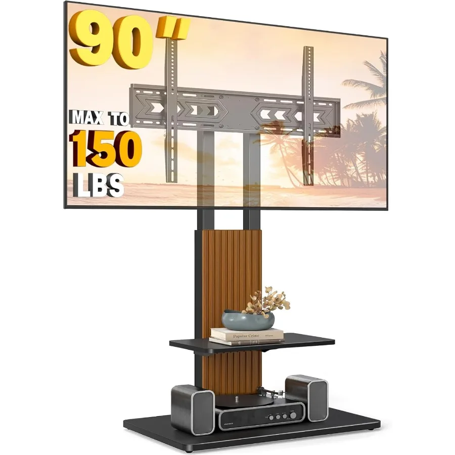Heavy Duty Floor TV Stand Designed for 5590 Inch Large TVs Up to 150 lbs Height Adjustable Universal Mount with Spacious Storag
Heavy Duty Floor TV Stand Designed for 5590 Inch Large TVs Up to 150 lbs Height Adjustable Universal Mount with Spacious Storag