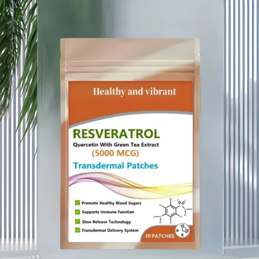 Resveratrol, Quercetin With Green Tea Extract Maximum Strength 5000 Mcg Transdermal Patch Premium Formula Anti-aging Antioxidant
Resveratrol, Quercetin With Green Tea Extract Maximum Strength 5000 Mcg Transdermal Patch Premium Formula Anti-aging Antioxidant