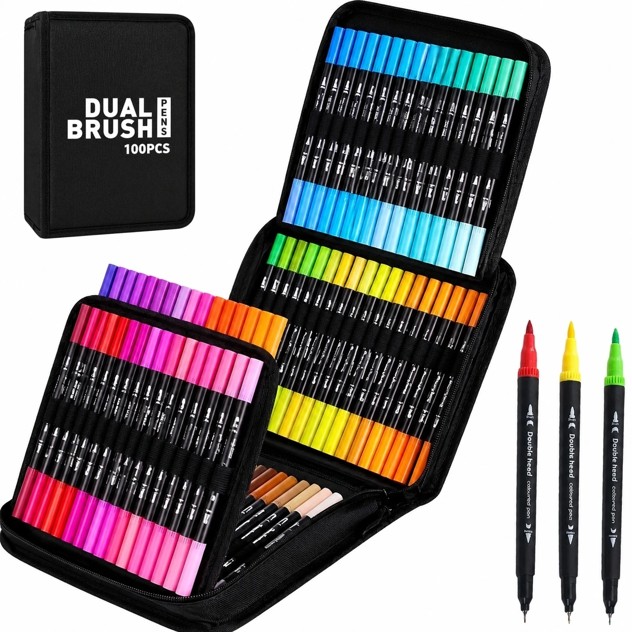 100-color Dual-tip Marker Set Suitable For Rock Painting Stone Ceramic Wood Fabric Pebbles Scrapbook Journals Photo Albums
100-color Dual-tip Marker Set Suitable For Rock Painting Stone Ceramic Wood Fabric Pebbles Scrapbook Journals Photo Albums