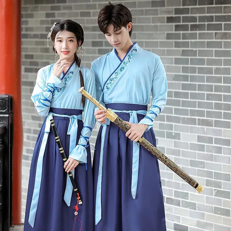 Chinese Style Hanfu Set for Men & Women Traditional Culture Costume, Martial Arts Style Couple Outfit Chinese Clothes Ancient
Chinese Style Hanfu Set for Men & Women Traditional Culture Costume, Martial Arts Style Couple Outfit Chinese Clothes Ancient