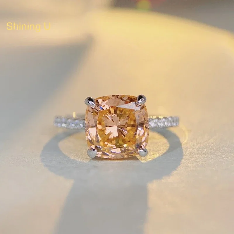 Shining U S925 Silver Orange High Carbon Diamond Ring for Women Fine Jewelry Party Anniversary
Shining U S925 Silver Orange High Carbon Diamond Ring for Women Fine Jewelry Party Anniversary