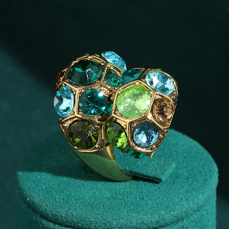 Vintage Green Crystal Ring Woman Gold Color Gradient High Quality Jewelry Luxury Brand Designer Party Trends 2026 Accessories
Vintage Green Crystal Ring Woman Gold Color Gradient High Quality Jewelry Luxury Brand Designer Party Trends 2026 Accessories