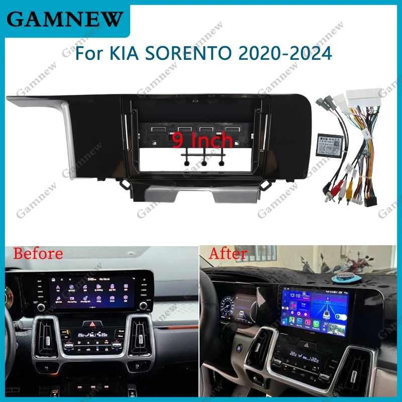 9 Inch Car Frame Fascia Adapter Canbus Box Decoder Android Radio Audio Dash Fitting Panel Kit For Kia Sorento 2020-2024
9 Inch Car Frame Fascia Adapter Canbus Box Decoder Android Radio Audio Dash Fitting Panel Kit For Kia Sorento 2020-2024