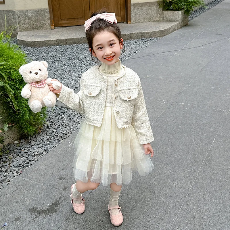 Children Girls Clothes Spring 2pcs Set Long Sleeves Dress Plaid Coat Outfit Infantil Outfits Clothing Sets
Children Girls Clothes Spring 2pcs Set Long Sleeves Dress Plaid Coat Outfit Infantil Outfits Clothing Sets