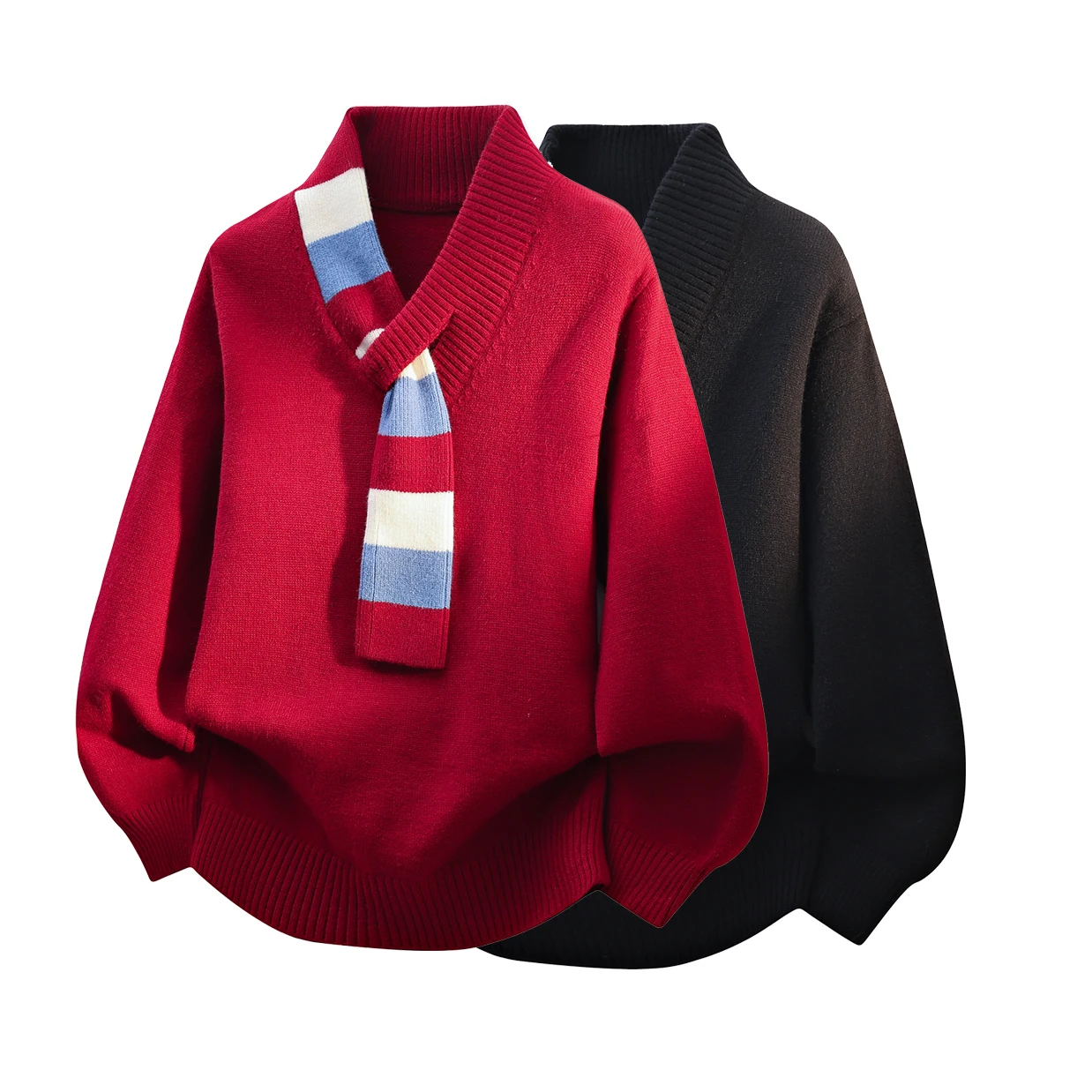 Men's Casual Knitted Sweater Scarf Collar Thi Warm Overhead Woolen irt Loose Fit Autumn Winter Faion Comfortable Polyes...
Men's Casual Knitted Sweater Scarf Collar Thi Warm Overhead Woolen irt Loose Fit Autumn Winter Faion Comfortable Polyes...