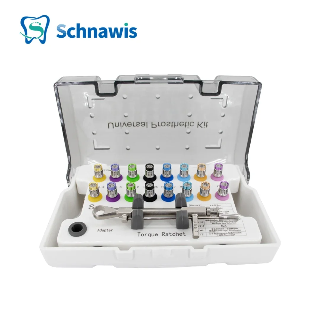 Dental Universal Implant Torque Screwdrivers Wrench Dental Implant Restoration Tool Kit 10-70NCM
Dental Universal Implant Torque Screwdrivers Wrench Dental Implant Restoration Tool Kit 10-70NCM