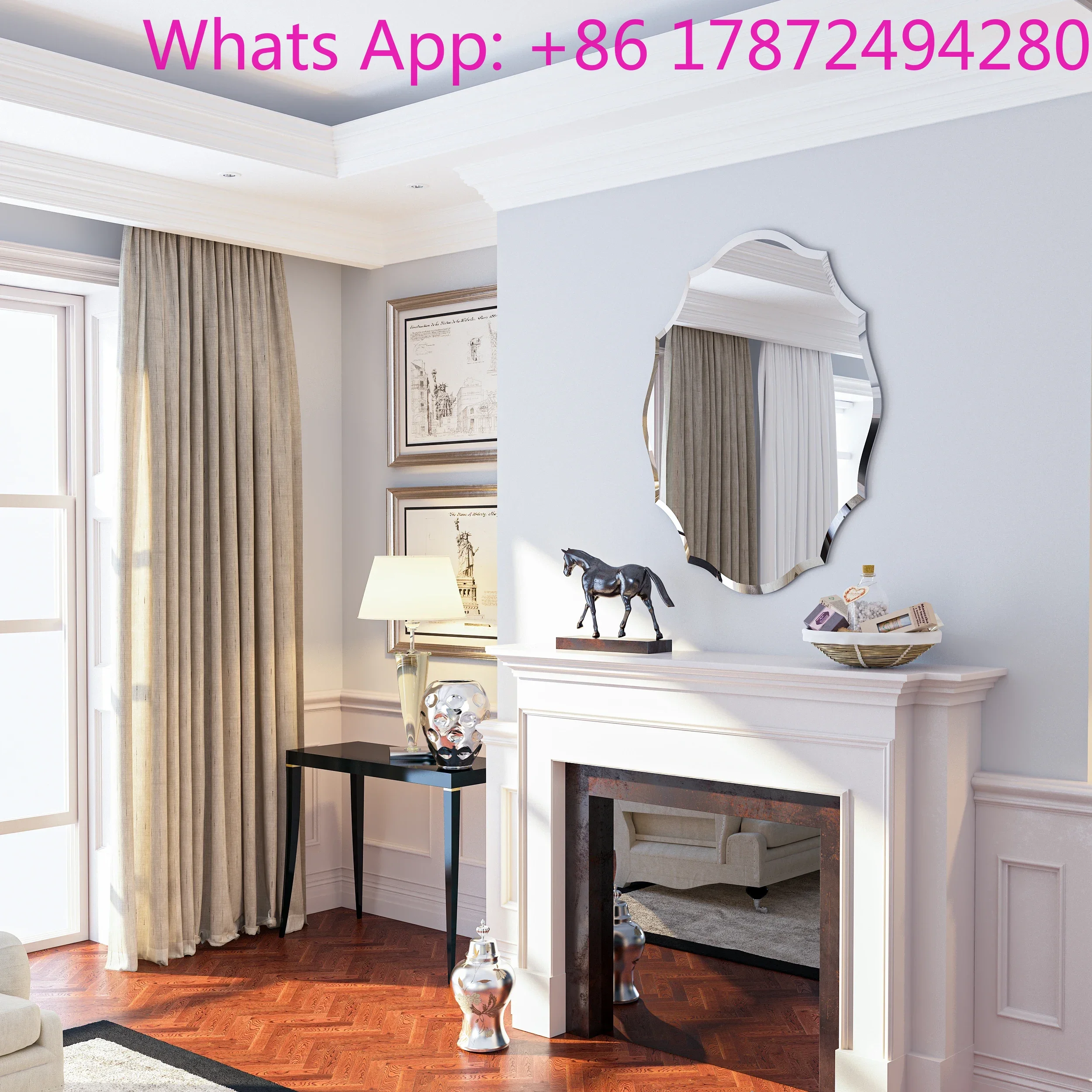 Bathroom, Vanity, Bedroom or Any Other Room Extra Large Frameless Scalloped Hanging Oblong Silver Wall Mirror for Any Entryway
Bathroom, Vanity, Bedroom or Any Other Room Extra Large Frameless Scalloped Hanging Oblong Silver Wall Mirror for Any Entryway