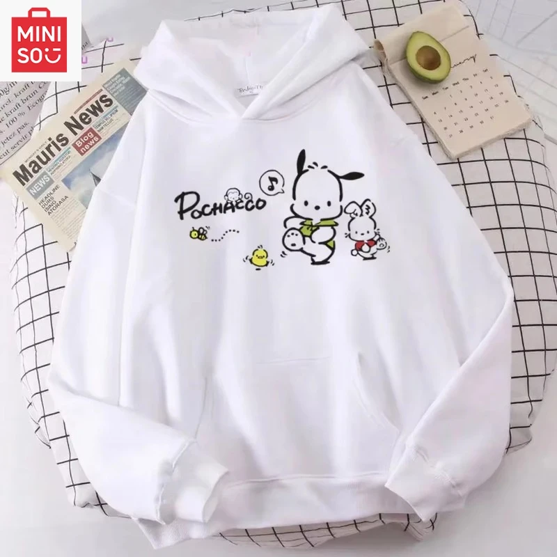 MINISO 2025 новый пудинг с принтом собаки, удобный пуловер, толстовка с капюшоном, осенняя модная толстовка в уличном стиле, женский тренд 
MINISO 2025 новый пудинг с принтом собаки, удобный пуловер, толстовка с капюшоном, осенняя модная толстовка в уличном стиле, женский тренд