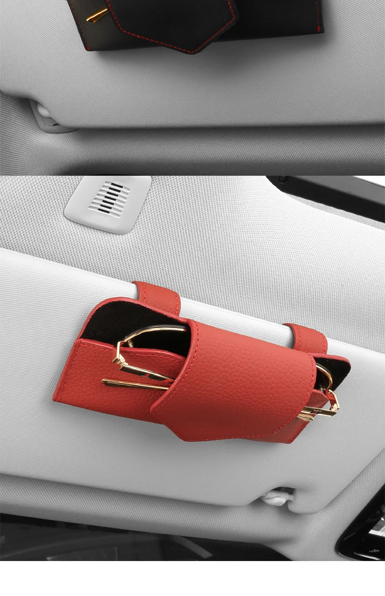Leather Auto Sun Visor Glasses Holder Sunglasses Clip Card Ticket Holder Car Glasses Case Multi-Function Accessories Storage
Leather Auto Sun Visor Glasses Holder Sunglasses Clip Card Ticket Holder Car Glasses Case Multi-Function Accessories Storage