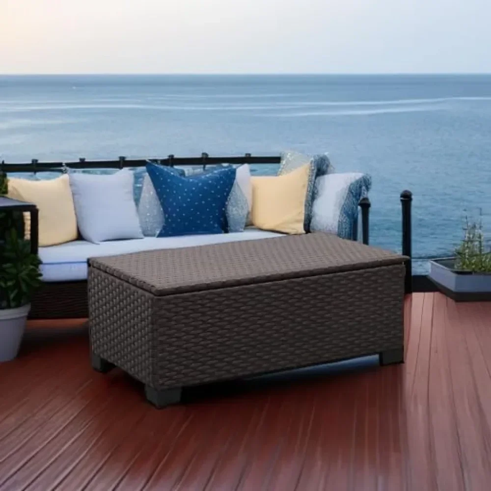 All-Weather Wicker Side Table with Waterproof Cover,Outdoor Storage Table Wicker Patio Coffee Table.
All-Weather Wicker Side Table with Waterproof Cover,Outdoor Storage Table Wicker Patio Coffee Table.