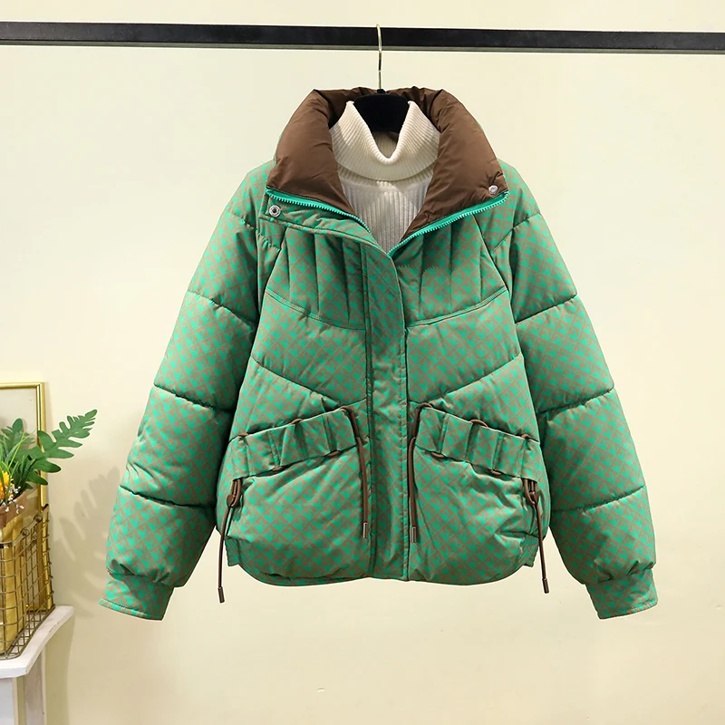 Faionable Thiened Cotton Jaet Women's Winter Coat Sli Quilted ort Puffer Jaet Loose Fit Warm Outerwear
Faionable Thiened Cotton Jaet Women's Winter Coat Sli Quilted ort Puffer Jaet Loose Fit Warm Outerwear