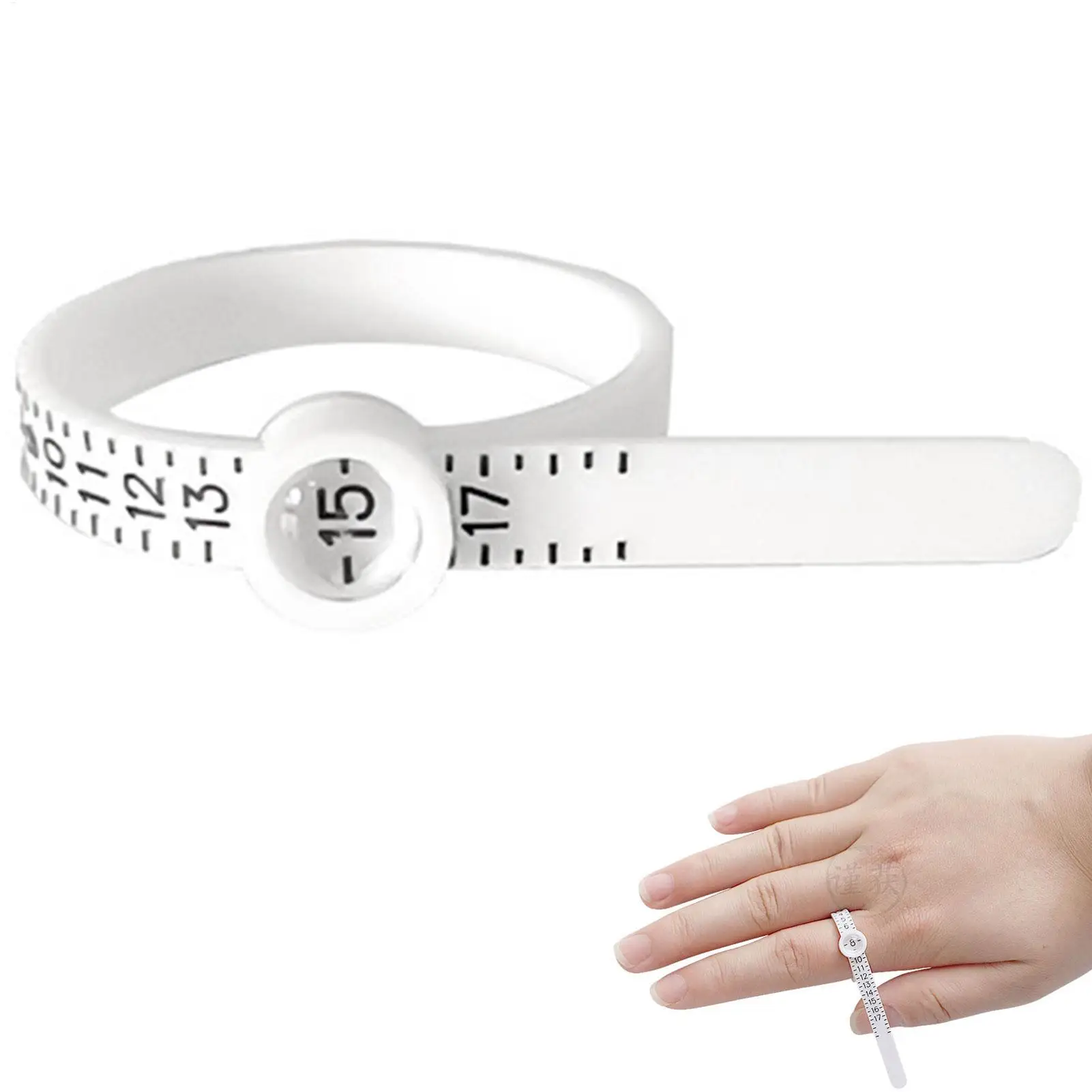 Black/White color Size Ring Ruler Ring Measuring Tape Ring Measuring Tool Annular Coil Finger Size Filter with Magnifying Glass
Black/White color Size Ring Ruler Ring Measuring Tape Ring Measuring Tool Annular Coil Finger Size Filter with Magnifying Glass