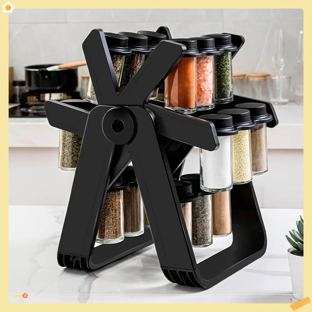 Household Rotating Storage Rack Rotating Glass Spice Set Kitchen Storage Rack Spice Seasoning Storage Rack
Household Rotating Storage Rack Rotating Glass Spice Set Kitchen Storage Rack Spice Seasoning Storage Rack