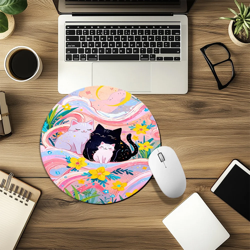 Adorable Cat Family Circle small mouse pad desk pad rubber anti-slip edge locking laptop office mat pc accessories gaming mats
Adorable Cat Family Circle small mouse pad desk pad rubber anti-slip edge locking laptop office mat pc accessories gaming mats