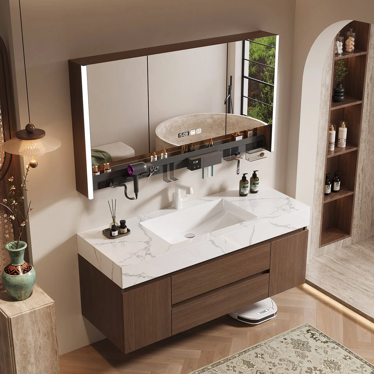 New Ceramic Sink Solid Wood Bathroom Vanity Classic Retro Wall Mounted Waterproof Wash Basin For Hotel Villa Apartment
New Ceramic Sink Solid Wood Bathroom Vanity Classic Retro Wall Mounted Waterproof Wash Basin For Hotel Villa Apartment