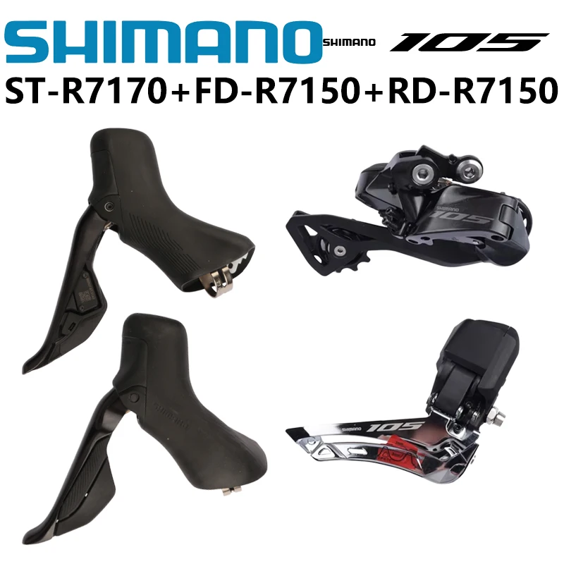 Комплект Shimano 105 Di2 Mini 2x12s: шифтеры, задний и передний переключатели ST-R7170, FD-R7150, RD-R7150 для кассет 34T/36T, шоссейные.
Комплект Shimano 105 Di2 Mini 2x12s: шифтеры, задний и передний переключатели ST-R7170, FD-R7150, RD-R7150 для кассет 34T/36T, шоссейные.