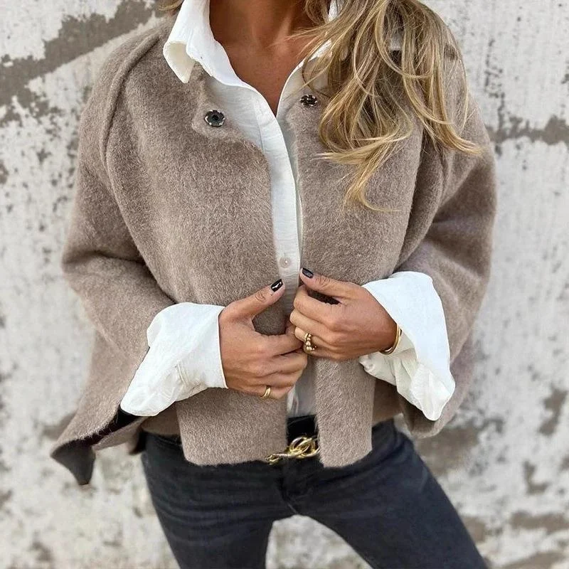 Women's Long Sve ort Coat with Side Slit ket Collar Split Sves Chest Polyester Fiber Autumn Faion Ladies' Coat
Women's Long Sve ort Coat with Side Slit ket Collar Split Sves Chest Polyester Fiber Autumn Faion Ladies' Coat