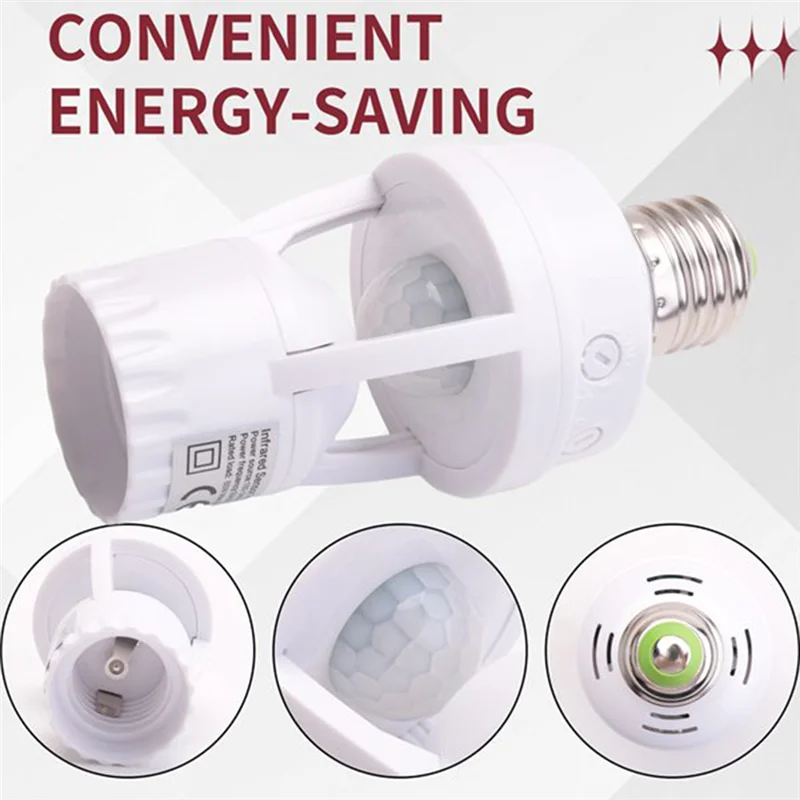 B29C-2PCS Инфракрасный датчик движения человека E27 Цоколь лампы, обнаружение на 360 градусов AC110-220V
B29C-2PCS Инфракрасный датчик движения человека E27 Цоколь лампы, обнаружение на 360 градусов AC110-220V