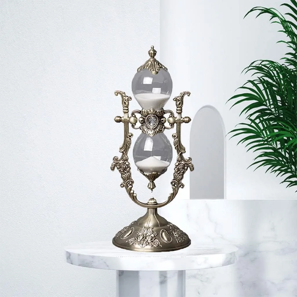 Vintage Hourglass Timer 15 Minutes, Metal Sand Timer for Home Office Desk Decor, Hand-Blown Glass with Sand
Vintage Hourglass Timer 15 Minutes, Metal Sand Timer for Home Office Desk Decor, Hand-Blown Glass with Sand