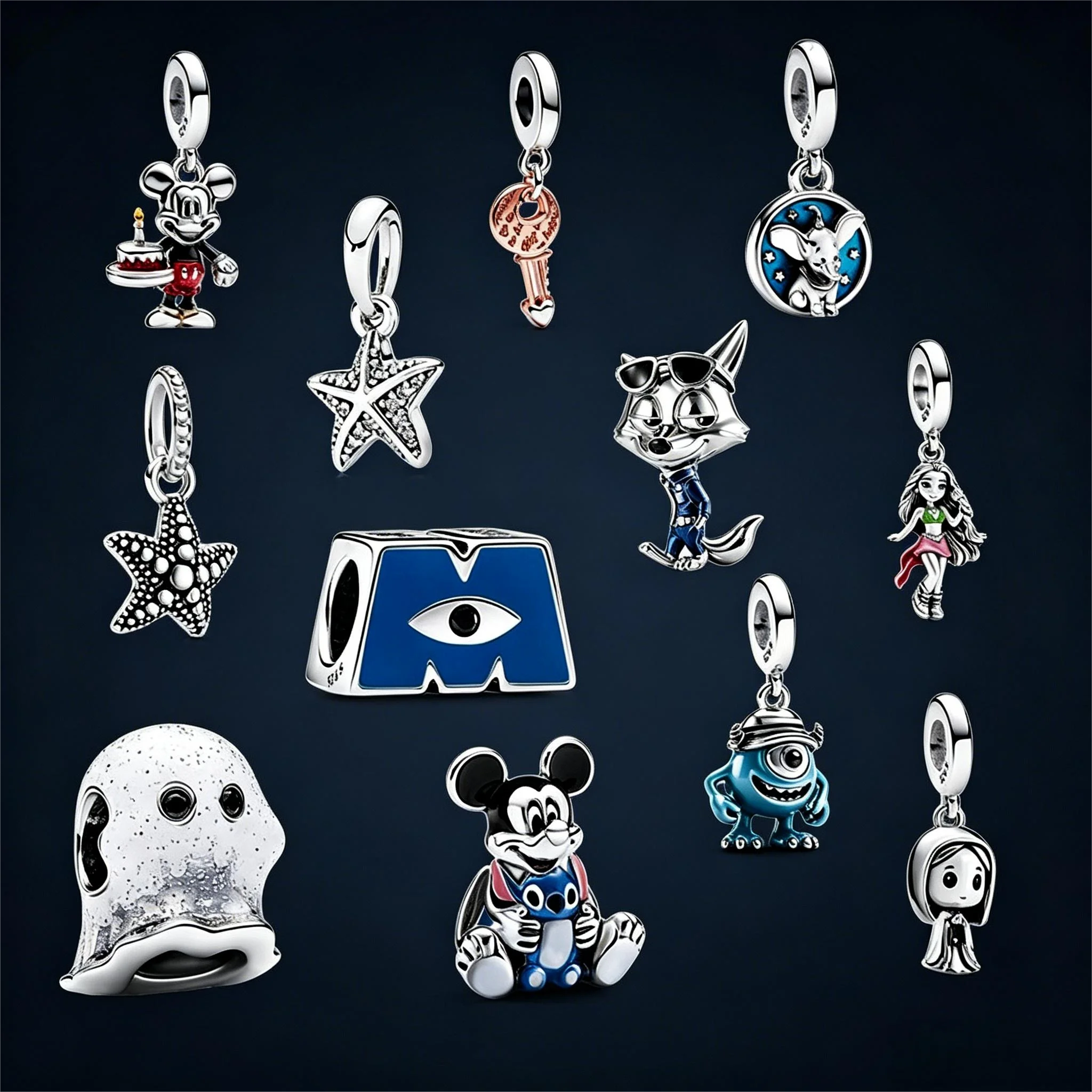 Mickey Stitch 925 Sterling Silver Christmas Tree Santa Claus Charms Pendants Fit Women Original Bracelet DIY Christmas
Mickey Stitch 925 Sterling Silver Christmas Tree Santa Claus Charms Pendants Fit Women Original Bracelet DIY Christmas