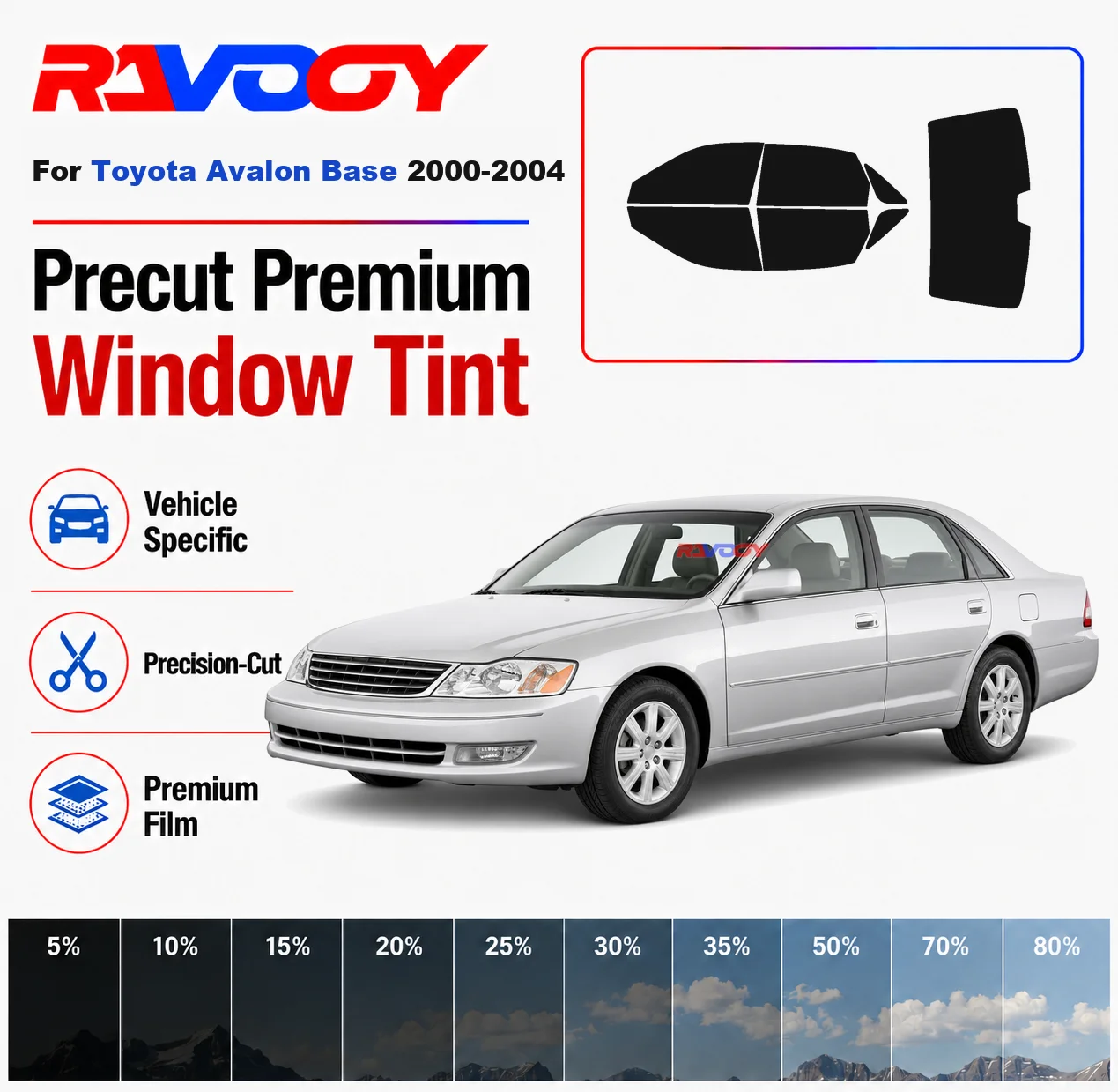 Premium Precut Window Tint Kit Front Rear Windows Rear Windshield For Toyota Avalon Base 2000-2004 Car Solar Nano Ceramic Film
Premium Precut Window Tint Kit Front Rear Windows Rear Windshield For Toyota Avalon Base 2000-2004 Car Solar Nano Ceramic Film