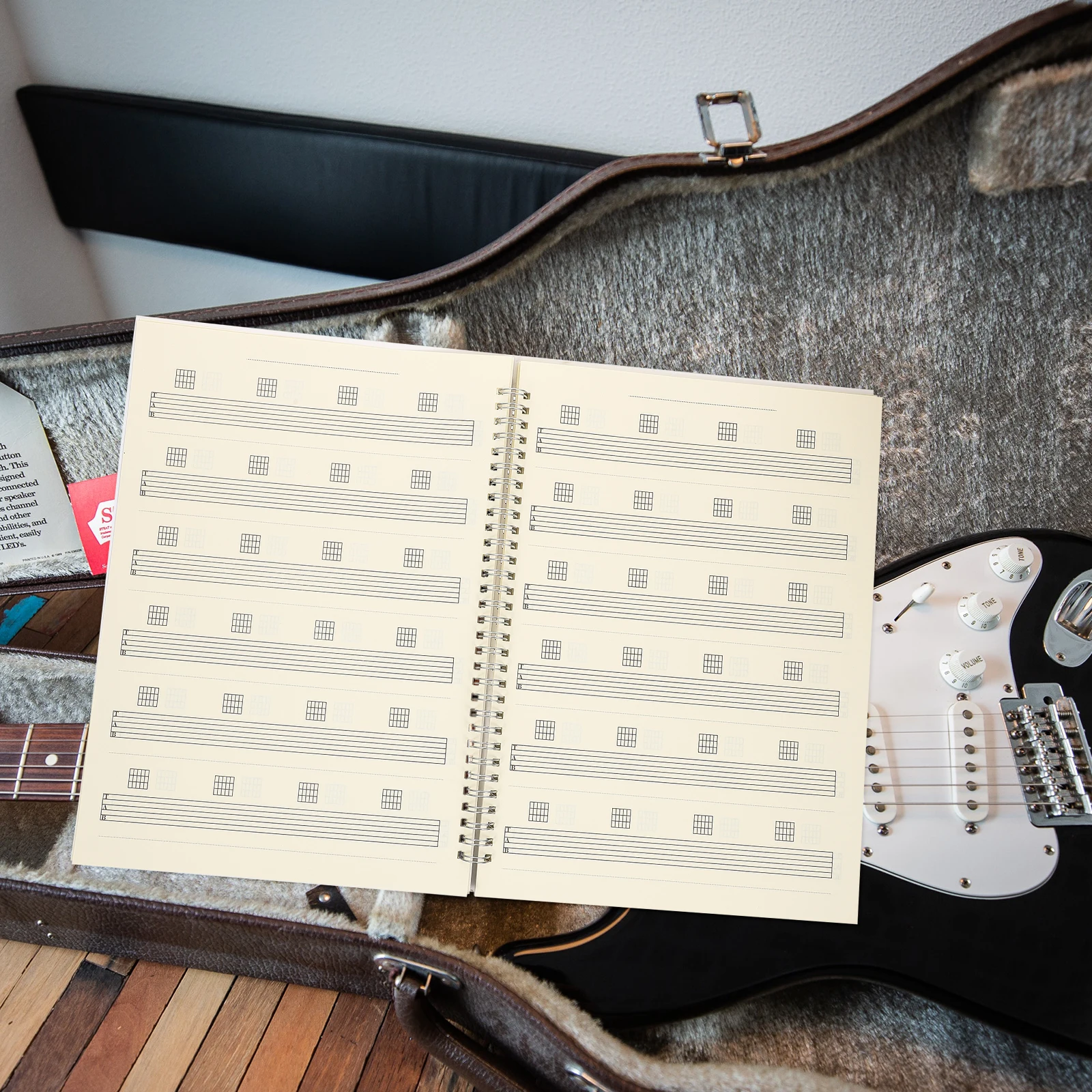Guitar Six- Book Music Manuscript Paper Blank Tablature Notebook Learning Tools
Guitar Six- Book Music Manuscript Paper Blank Tablature Notebook Learning Tools