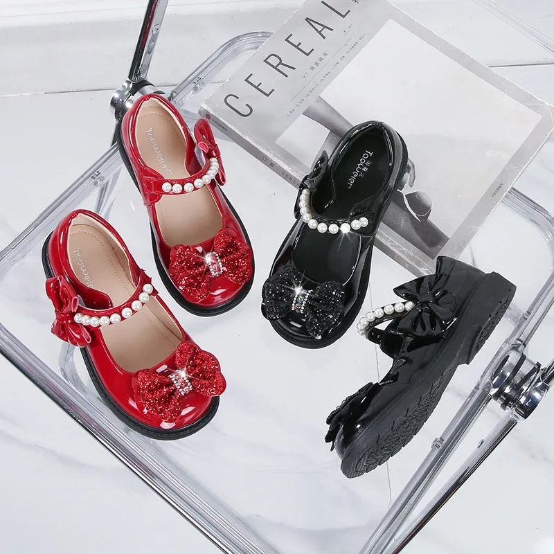 Kids'Casual Shoes PU Leather Spring Fashion Bow Crystal Outdoor Flat Bottom For Girls Designer Anti-slip Red Black Size 26-42
Kids'Casual Shoes PU Leather Spring Fashion Bow Crystal Outdoor Flat Bottom For Girls Designer Anti-slip Red Black Size 26-42