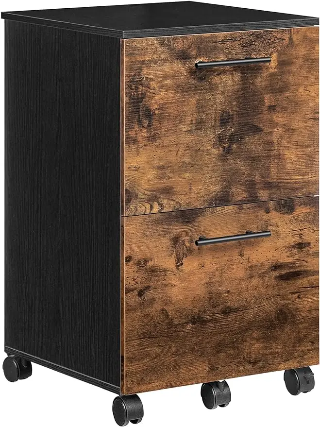 2 Drawer Wooden File Cabinet,Mobile Printer Stand,Rolling Office Cabinet w/5 Wheels,Hanging File Folders,Rustic Brown-Black
2 Drawer Wooden File Cabinet,Mobile Printer Stand,Rolling Office Cabinet w/5 Wheels,Hanging File Folders,Rustic Brown-Black
