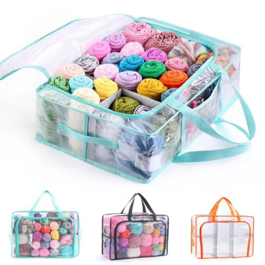 MYBAGZING Clear Yarn Storage Bags, 21" Large Flat Under Bed Yarn Organizer with Zipper and Handles, Stackable Knitting and Croc
MYBAGZING Clear Yarn Storage Bags, 21" Large Flat Under Bed Yarn Organizer with Zipper and Handles, Stackable Knitting and Croc