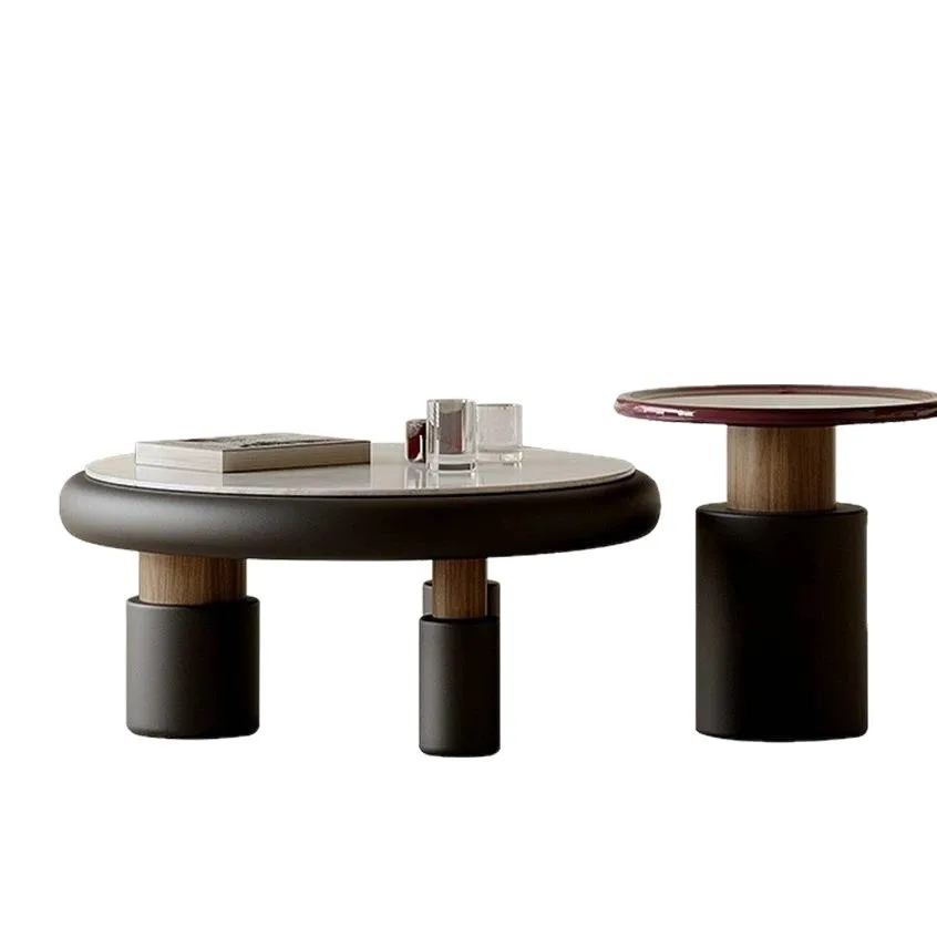 Premium retro modern minimalist round coffee table combination living room household small apartment
Premium retro modern minimalist round coffee table combination living room household small apartment