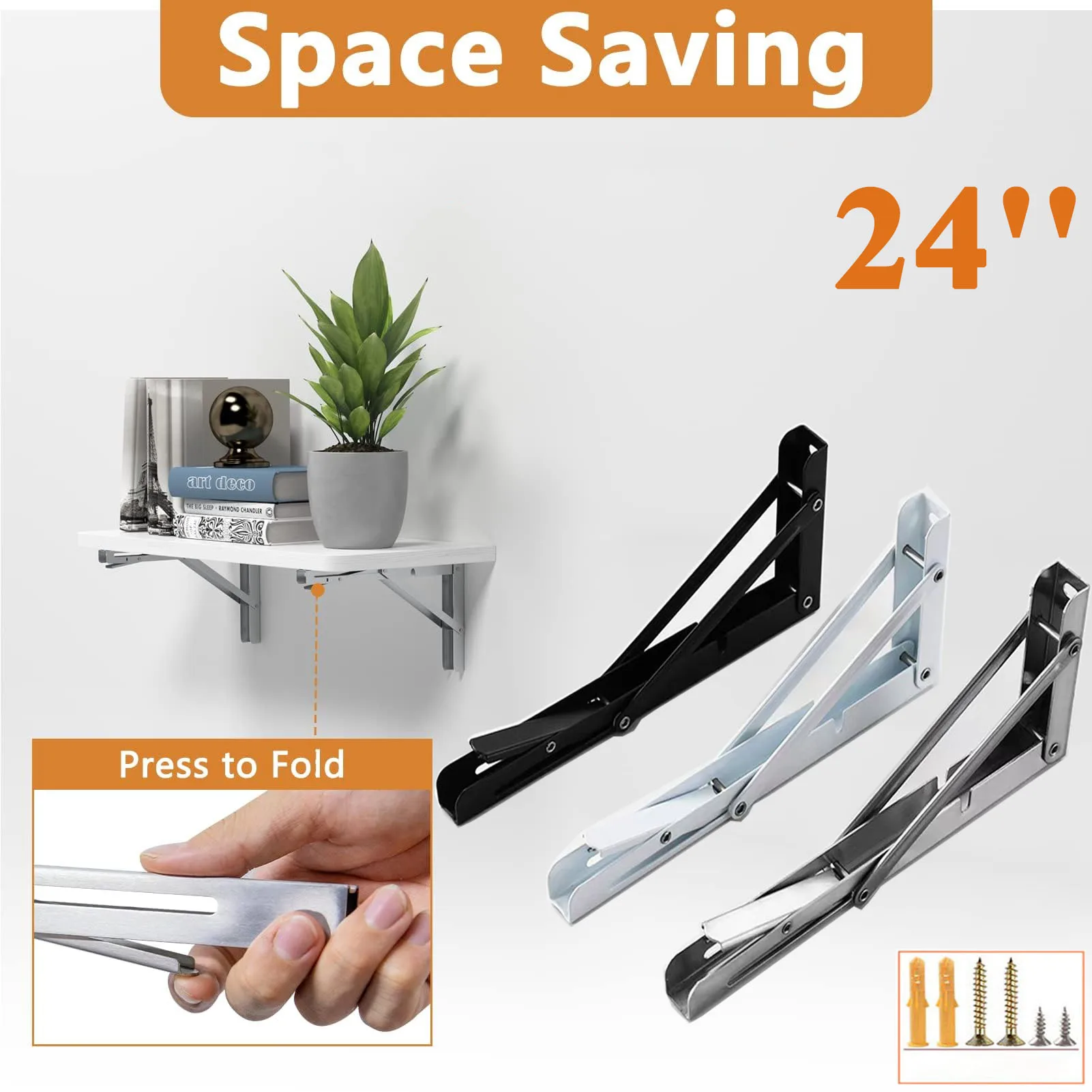 Triangle Folding Shelf Bracket 24'' Heavy Duty Cold-rolled steel Stainless Steel Collapsible Shelf Bracket for Table Work Bench
Triangle Folding Shelf Bracket 24'' Heavy Duty Cold-rolled steel Stainless Steel Collapsible Shelf Bracket for Table Work Bench