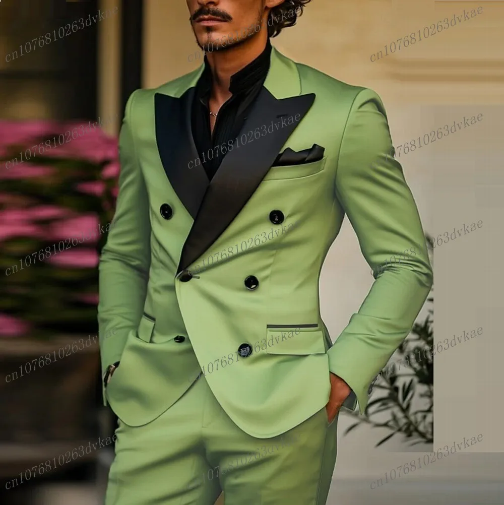 Black Collar Matcha Green Formal Men Suit Groom Groomsman Wedding Party Prom Business Casual Tuxedos 2 Piece Set Blazer Pants
Black Collar Matcha Green Formal Men Suit Groom Groomsman Wedding Party Prom Business Casual Tuxedos 2 Piece Set Blazer Pants