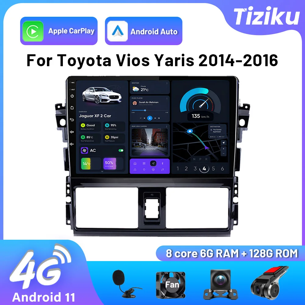 Автомагнитола 2DIN, Android, автомобильный беспроводной мультимедийный плеер для Carplay, GPS-навигация, Стерео Авторадио для Toyota Vios Yaris 2014-2016
Автомагнитола 2DIN, Android, автомобильный беспроводной мультимедийный плеер для Carplay, GPS-навигация, Стерео Авторадио для Toyota Vios Yaris 2014-2016